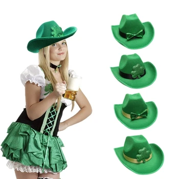 Забавная шляпа Ирландская шляпа с изогнутыми полями Забавная сумасшедшая шляпа Аксессуары для костюмов на Хэллоуин Карнавальная шляпа для вечеринок Милая шляпа для взрослых Прямая поставка