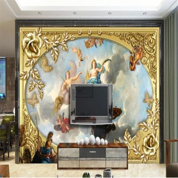 бейбехан Пользовательские Обои Суперличность Королевский Классический Европейский Дворец Картина Маслом 3D обои ТВ Фон Обои