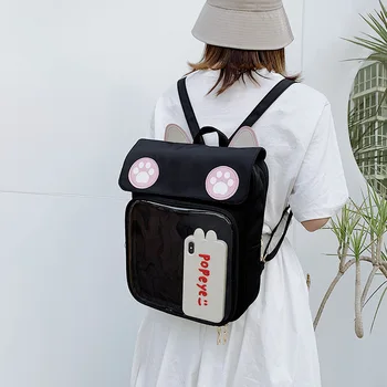 Женские рюкзаки с милым котом, студенческая дорожная сумка Itabag, школьная сумка для девочки-подростка, кавайный рюкзак для ноутбука, Mochila большой емкости
