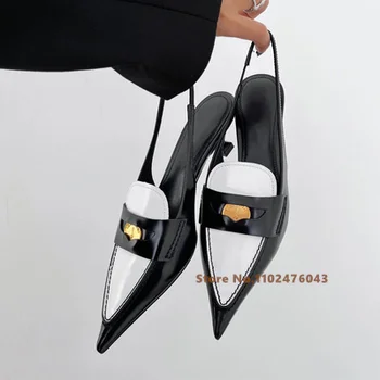 Женские босоножки Mary Jane на высоком каблуке в стиле французского ретро с острым носком и золотыми монетами на каблуке в виде кошки, серебряные туфли-лодочки Mary Jane на высоком каблуке, женская обувь с металлическим украшением