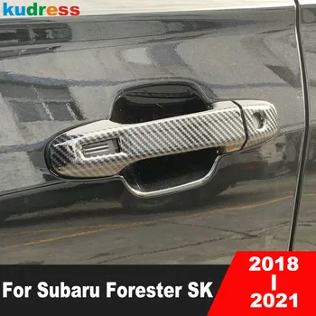 Для Subaru Forester SK 2018 2019 2020 2021 Накладка На Боковую Дверную Ручку Из Углеродного Волокна, Молдинг Автомобиля, Декоративные Внешние Аксессуары