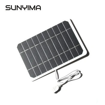 SUNYIMA 205 * 140 мм 5 Вт 5 В Солнечная панель Высокой эффективности для мобильного телефона USB Power Bank Аккумулятор Солнечное зарядное устройство Кемпинг