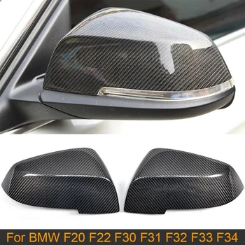 Крышки Боковых Зеркал Автомобиля Из Настоящего Углеродного Волокна Для BMW F20 F22 F30 F31 F35 F34 F32 F33 F36 2012-2017 Крышки Зеркал заднего Вида LHD