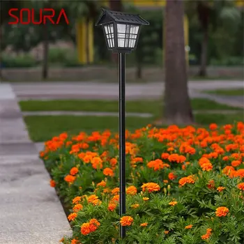 Уличный Солнечный светильник для лужайки SOURA Современный Водонепроницаемый Садовый светильник IP65 Home Для виллы Duplex Park