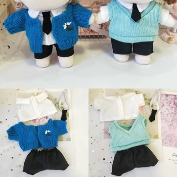 Кукольная одежда для 20-сантиметровых кукол-идолов, аксессуары, одежда для плюшевых кукол, свитер, мягкая игрушка, наряд для кукол в Корее