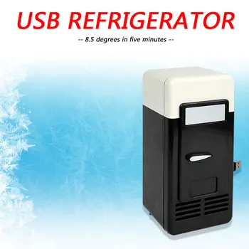 Мини-автомобильный холодильник для охлаждения напитков, многофункциональный Классический Практичный прочный настольный USB-электрический холодильник-охладитель с напряжением 5 В