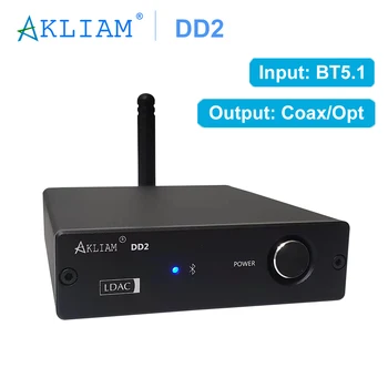 Преобразователь цифрового интерфейса LDAC с коаксиальным и оптическим выходом AkLIAM DD2 Bluetooth 5.1 в SPDIF