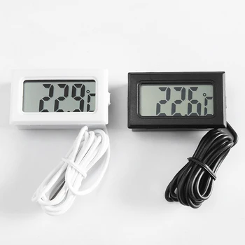 Мини цифровой ЖК-термометр с зондом, удобный датчик температуры в помещении Для аквариумных рыбок, термометр для домашнего холодильника