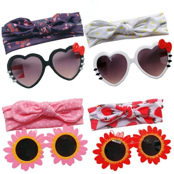 Новая детская повязка на голову, солнцезащитные очки для летних девочек, Мягкие эластичные повязки на голову для девочек, УФ-очки, Детские головные уборы