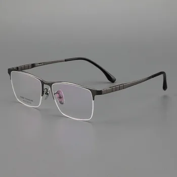 Ретро-оправа для очков, мужчины, близорукость, чтение, женщины, персонализированные очки, высококачественный чистый титан, простые оптические очки без оправы