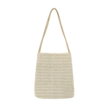 Соломенная сумка с магнитной застежкой для летних пляжных покупок, практичная сумка для путешествий и отпуска, тканая сумка-тоут большой емкости, повседневная для женщин