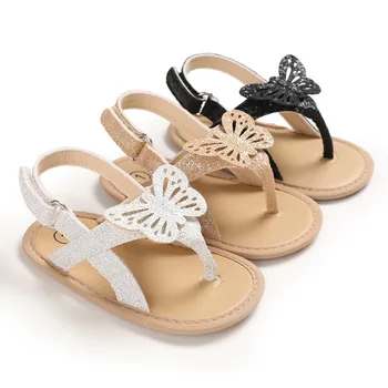 Летняя детская обувь для прогулок, модная обувь на мягкой подошве, дышащие сандалии, сандалии-бабочки, детские тапочки для девочек, детские сандалии для девочек