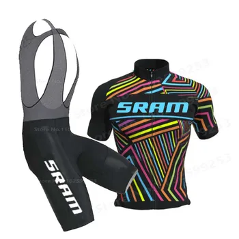 Новая 2023 память SRAM велосипедная команда одежда велосипед Джерси набор Ропа ciclismo быстрый сухой мужские летние велосипед Майо culotte для набора