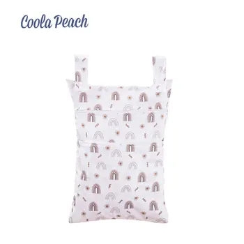 Coolapeach 30 * 40 см Водонепроницаемый мешок для сухих подгузников PUL с вставками из многоразовой ткани для влажных подгузников