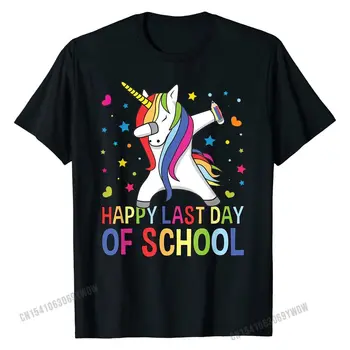 Счастливый Последний день школьного учителя, ученик, выпускник, рубашка с единорогом, модные мужские футболки, футболка с комиксами, хлопок С принтом