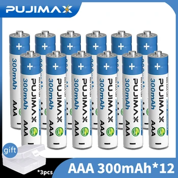 Батарейный блок PUJIMAX AAA 300 мАч Ni-MH Аккумуляторы 12 ШТ. с батарейным отсеком для беспроводной клавиатуры с блокировкой отпечатков пальцев