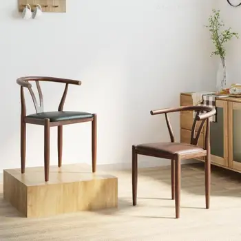 Скандинавский стул Со спинкой, Современный простой письменный стол, Домашний стул с подлокотником, Чайный столик, Новый Китайский обеденный стул
