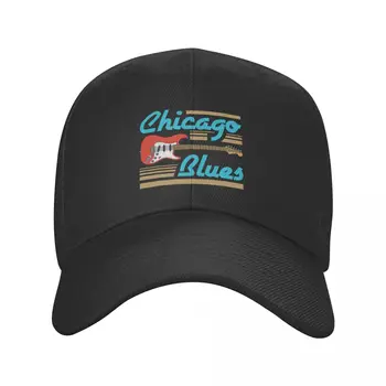 Музыкант Чикагского блюза Гитара Бейсбольная кепка Бейсбольная кепка для пляжной прогулки мужская женская