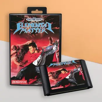 для Elemental Master в США обложка 16-битного игрового картриджа в стиле ретро для игровых консолей Sega Genesis Megadrive