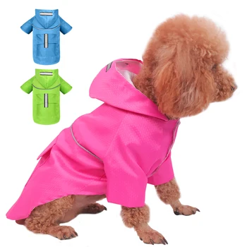 Непромокаемый Плащ для домашних собак, маленьких Средних собак, Светоотражающий Дождевик, Куртка, Верхняя Одежда для собак, Дышащая Одежда для щенков