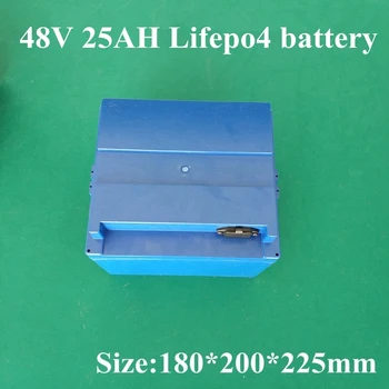 Портативный аккумулятор Lifepo4 48v 25Ah с литий-железной батареей Bms 25ah 48v Аккумулятор для электрического велосипеда и скутера + зарядное устройство 3A