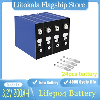 24шт 3,2 в 200Ah Lifepo4 Аккумулятор Класса A Новый lifepo4 batteri diy солнечные батареи аккумуляторные батареи для RV Освобождение от налогов ЕС США