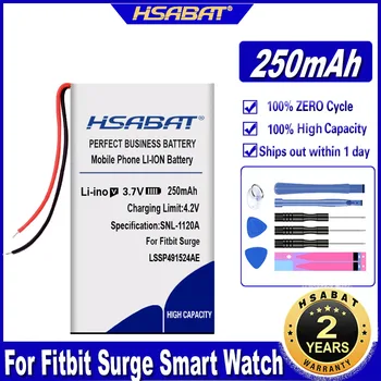 Аккумулятор HSABAT LSSP491524AE емкостью 250 мАч для смарт-часов Fitbit Surge