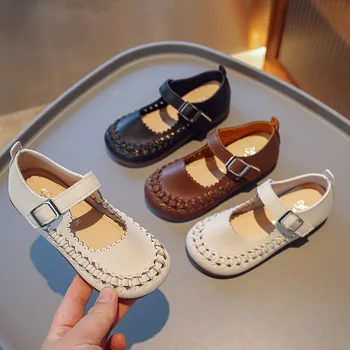 Zapatos Niña/ Детская обувь; Детская Кожаная обувь; Новинка Весны 2023 года; Модная обувь Принцессы; Мягкая Кожаная обувь Для девочек; Обувь Мэри Джейнс