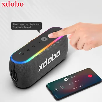 Xdobo X8III 60 Вт Громкий Bluetooth-динамик со стереозвуком, Встроенный Блок питания, Водонепроницаемый IPX7, для Домашней вечеринки на открытом воздухе