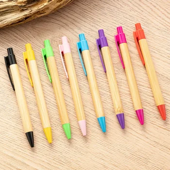 1 шт. креативная деревянная ручка, бамбуковая шариковая ручка, ручки для офиса и школы