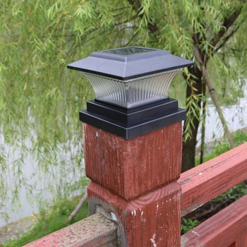 Водонепроницаемая светодиодная лампа на солнечной энергии ABS NiMH 1.2 В с положительным белым / теплым светом, садовый столб, освещение двора, ограждение, декор