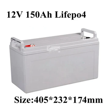 12V 150AH Lifepo4 аккумулятор водонепроницаемый BMS 4S 12,8 V для гольф-картов ATV Солнечные дома на колесах лодки инвертор + зарядное устройство 10A