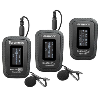 Saramonic Blink 500Pro B2 Двухканальная беспроводная микрофонная система 2.4G (2 передатчика + 1 приемник) Максимальная дальность передачи 100 м