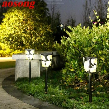 AOSONG Outdoor Lawn Light Креативный Солнечный Водонепроницаемый IP65 Светодиодный Садовый Современный светильник для дома