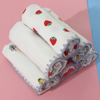 Нагрудник для кормления, детское полотенце, Марлево-Хлопчатобумажная салфетка для лица для малышей, 4-Слойный толстый носовой платок, салфетка для пота, полотенце для мытья новорожденных.
