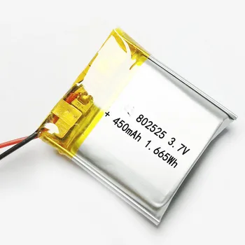 2/5/10/20 шт литий-полимерно-ионный аккумулятор 3,7 В 450 мАч 802525 с разъемом JST 2,0 мм