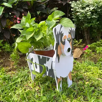 Садовый горшок в форме собаки Качество и долговечность Широко используемый садовый горшок Изысканный внешний вид Необходим для посадки суккулентов
