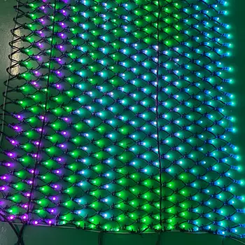 пиксель сетки полноцветного светодиода с индивидуальным шагом 50 мм; управление DC12V WS2811; полностью черный провод; 20 светодиодов (1 м) * 20 светодиодов (1 м)