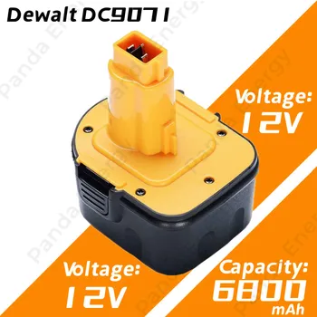 6800 мАч DC9071 Сменный аккумулятор для Dewalt 12V battery DE9074 DE9071 de9075 DE9501 DW9072 DE9071 152250-27 397745-01