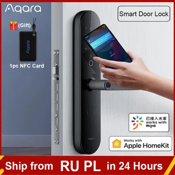 Умный Дверной Замок Aqara N100 N200 Bluetooth Разблокировка Паролем По Отпечатку Пальца NFC С Помощью Дверного Ремня Для Apple HomeKit Mijia Smart Linkage