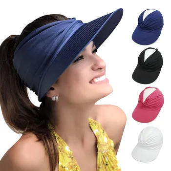 2шт Весенне-летние модные новые пляжные шляпы с зонтиками Женские спортивные кепки с пустым верхом