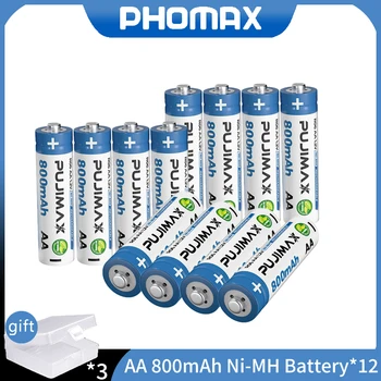 Аккумуляторная батарея PHOMAX 1.2В AA NiMH емкостью 12шт 800 мАч для аварийного освещения и замены других электронных продуктов