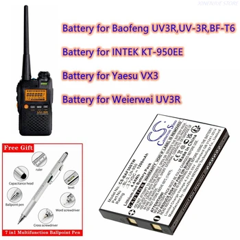 Аккумулятор для двусторонней радиосвязи 3,7 В/1200 мАч BL-3, LN-950 для Baofeng UV3R, UV-3R, BF-T6, INTEK KT-950EE, Yaesu VX3, Weierwei