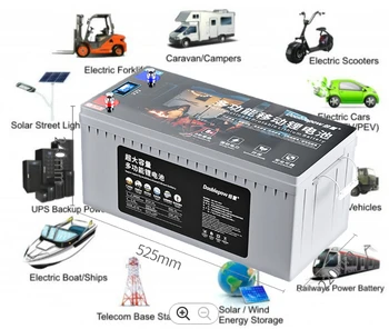Аккумулятор глубокого цикла 12 В 150 ач lifepo4 литий 18650 литий-ионный аккумулятор для солнечной энергии / фургона /лодки