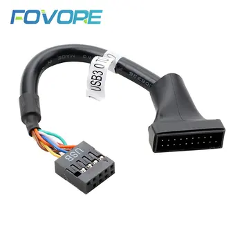Конвертер кабеля заголовка адаптера USB 3,0-2,0 для материнской платы Преобразует USB3.0 20-контактный в 9pin USB 2,0 9-контактный в 20pin Мост заголовка