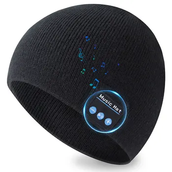 Беспроводные наушники Bluetooth, спортивная музыкальная шляпа, умная гарнитура, шапочка-бини, зимняя шапка с динамиком для Xiaomi Huawei Samsung Iphone