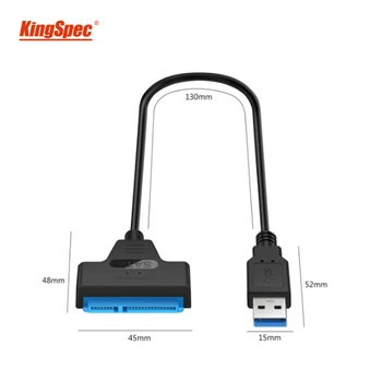 KingSpec USB Кабель Sata Адаптер USB To Sata Поддерживает 2,5 или 3,5-дюймовый Внешний SSD-накопитель HDD Жесткий Диск Sata Кабель Sata USB 3,0 Адаптер