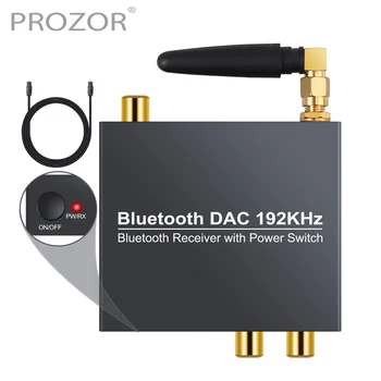 Цифроаналоговый аудиопреобразователь PROZOR DAC, Совместимый с Bluetooth, Включение /выключение питания Коаксиальный Toslink в аналоговый стерео L/ R RCA 3,5 мм