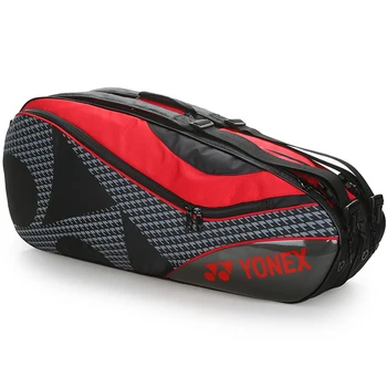 Подлинная сумка для бадминтонных ракеток Yonex большой емкости на 6 ракеток, спортивный рюкзак с отделением для обуви, многофункциональный