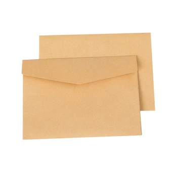 100ШТ классических мини-бумажных конвертов из крафт-бумаги для приглашения на свадьбу 105 X 70 мм
